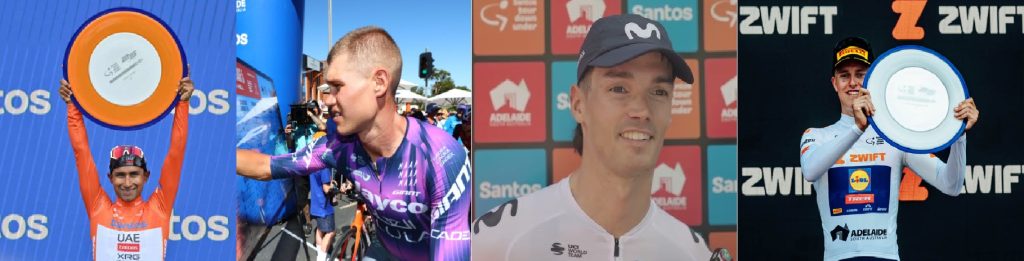 Tour Down Under: Jhonatan Narváez, Luke Plapp, Javier Romo, Albert Philipsen