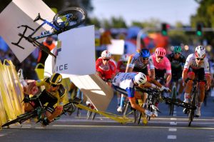 La caída de Fabio Jakobsen en el Tour de Polonia de 2020 (Getty Images)