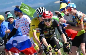Pogacar Vingegaard tdf e16 2025 2