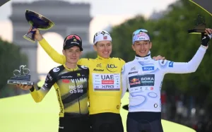 Vingegaard Pogacar Lipowitz tdf 2025