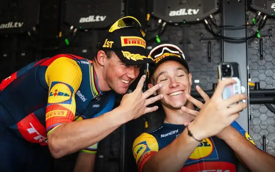 Mads Pedersen y Jonathan Milan (Lidl-Trek)