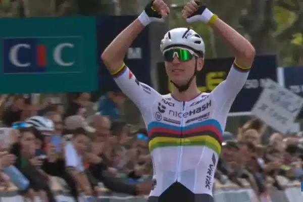 Tadej Pogacar en los Campeonatos Europeos de 2025.