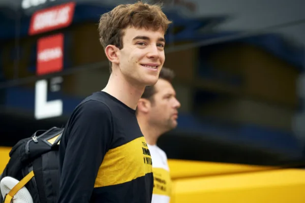 Michel Hessmann en Jumbo Visma, antes de pasar a Movistar. (Visma)