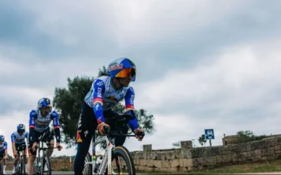 Remco Evenepoel en Mallorca durante la contrarreloj por equipos (Red Bull)