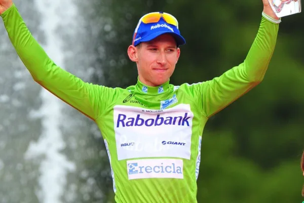 Bauke Mollema al ganar la camiseta de puntos en La Vuelta 201