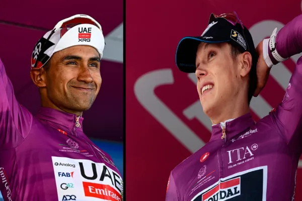 Jhonatan Narváez (UAE) y Paul Magnier (Soudal Quick-Step) en el Giro d´Italia 2026