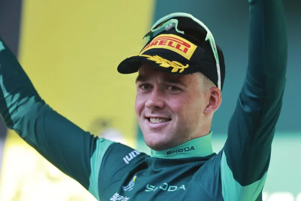 Mads Pedersen (Lidl.-Trek) con la camiseta verde de la clasificación de puntos en el Tour de France 2026